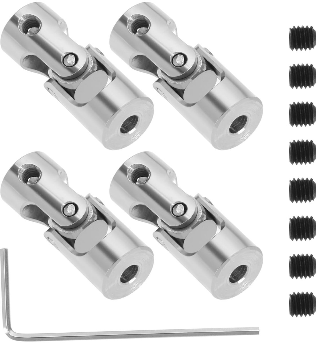 Dailygoody - 3mm Shaft Coupling - Metaal - Flexibel - Universeel - Geschikt voor Modelauto's - 4 Pcs - Voor Robotica en Schepen