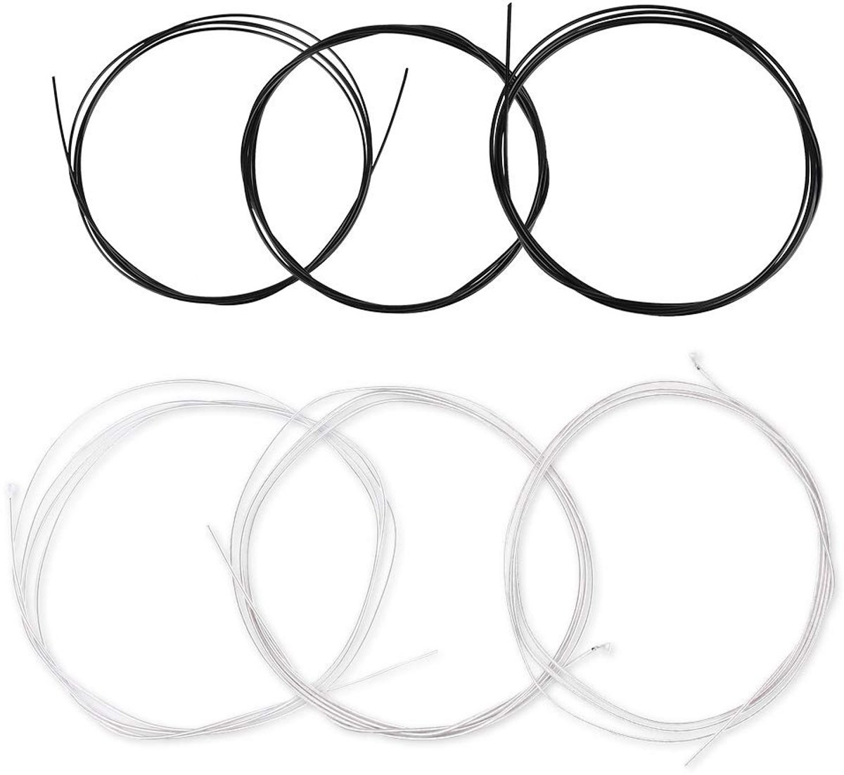 Dailygoody - Snaren voor Klassieke Gitaar - Nylon Snaren - Hoogwaardige Geluidservaring - Zwart en Wit - Duurzaam en Betrouwbaar Muziekinstrument - Ge...