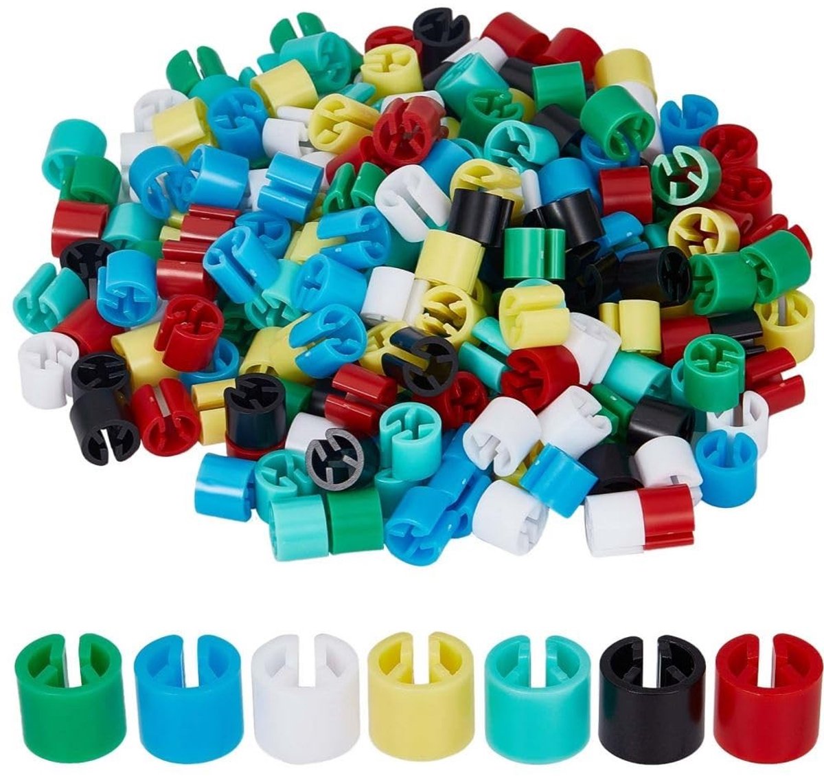 Dailygoody - Solidchoice - Dailygoody - Kleding Hanger Markers - Kleurcodering - 210Pcs Assortiment Kit - Plastic Tags - Perfect voor Organisatie - 7 Kleuren