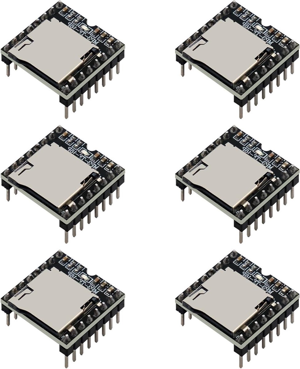 MP3 Speler Module voor Arduino, Audio Voice Module, TF Card en U-Disk Ondersteuning, Compact en Gebruiksvriendelijk