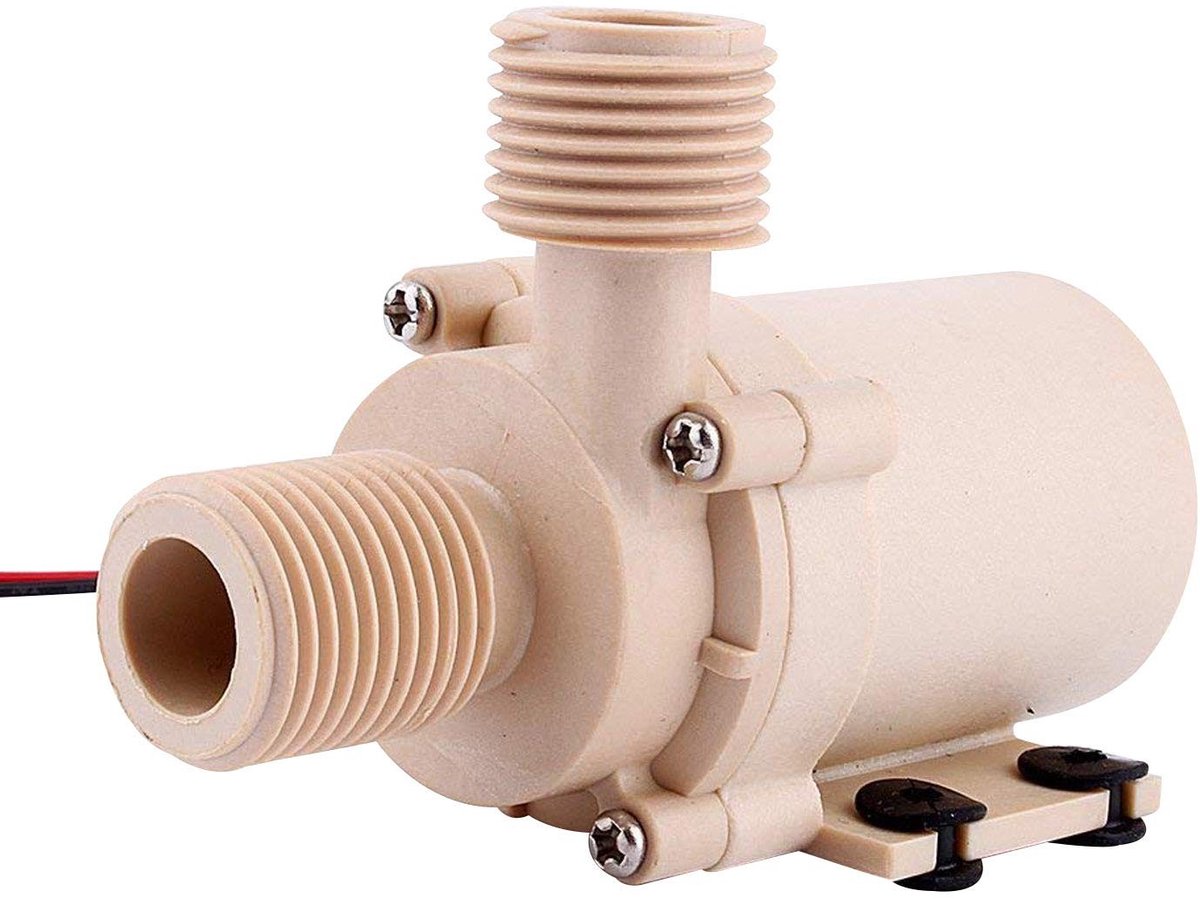Dailygoody - 12V/24V Solar Hot Water Circulation Pump - Brushless Motor - Stille werking - Grijs - Waterpomp - Geschikt voor thuisgebruik - Circulatie