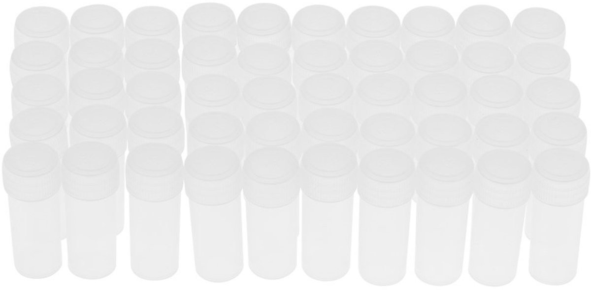 Dailygoody - Monsterflessen - Lege plastic buizen - Transparante containers - 50 stuks - Cosmetische flessen - 5 ml - Geschikt voor vloeistoffen