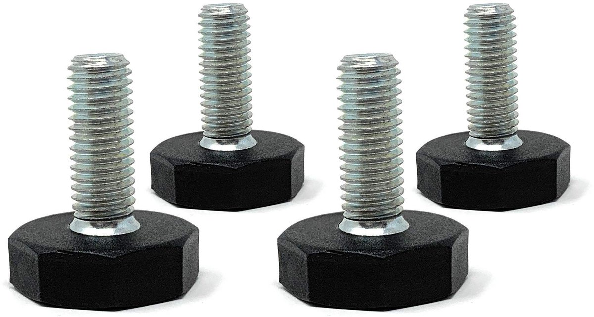 Dailygoody - Solidchoice - Dailygoody - Verstelbare Schroef - 4x Verstelbare Schroef Ø 27 mm - 500 kg Draagkracht - Zilver - M10x30 mm Schroef - Ideaal voor Meubelconstructie en...