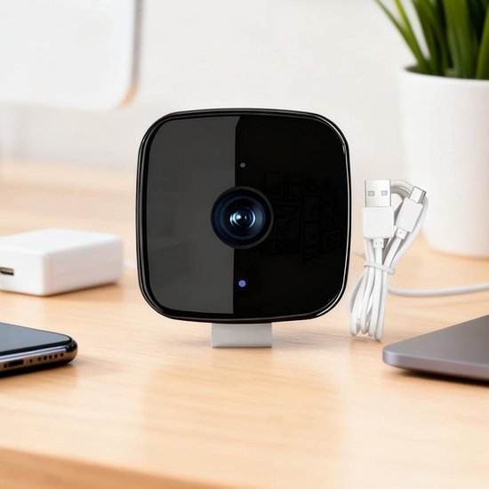 Raamcamera Beveiliging - Slimme Camera - Huisbewaking Thuis - AI Bewegingsdetectie - 11 x 11 x 6 cm - Wit van RaamCamera — afbeelding 3