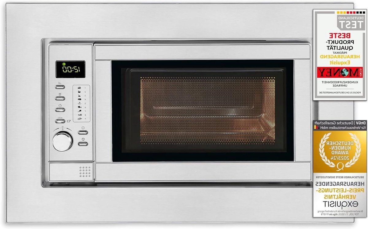 Inbouwmagnetron met Grill - Compacte Oven - Snel Eten Bereiden - Veelzijdige Keukenhulp - 20 Liter - Zilver