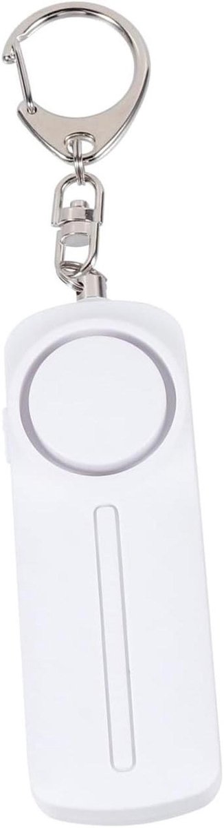 Persoonlijk Alarm - Noodalarm Sleutelhanger - Veiligheid Onderweg - 130 Decibel Geluid - 8.6 cm - Wit