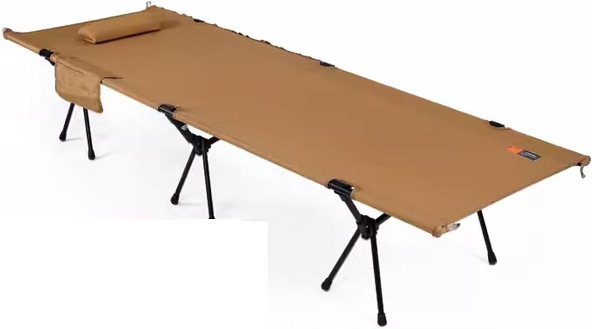 Campingbed - Opvouwbaar ledikant - Buiten slapen - Sterke X-structuur - 190x65x40cm - Messing