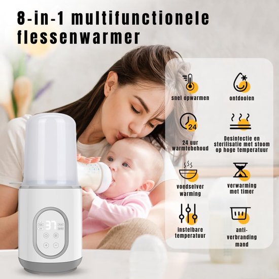 AHD® Flessenwarmer - Flessenwarmer Onderweg - Draagbare Flessenwarmer - Flesverwarmer - Wit - ‎23cm x 13cm x 13cm van ahd — afbeelding 4