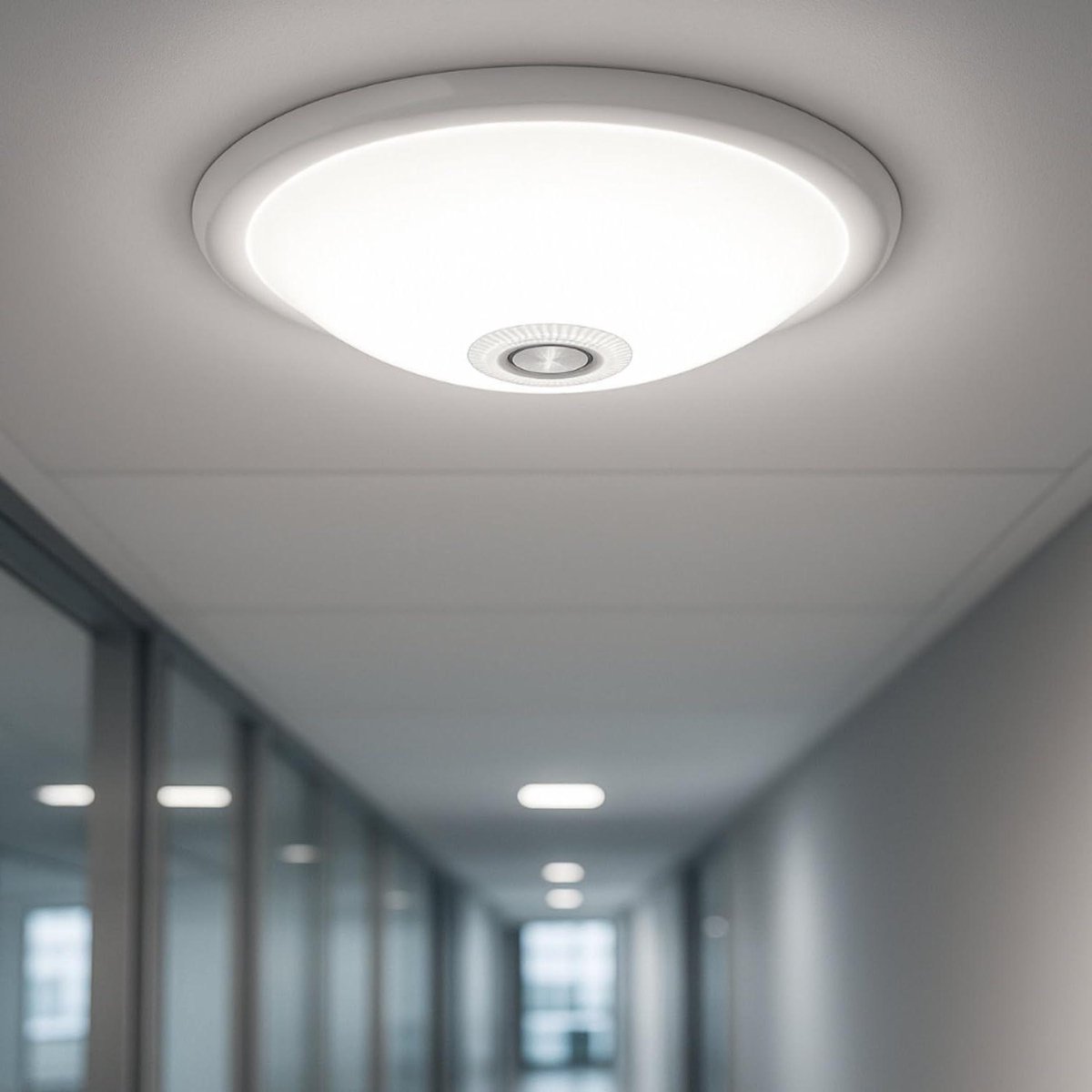 Plafondlamp met Bewegingssensor 2x E27 Metaal