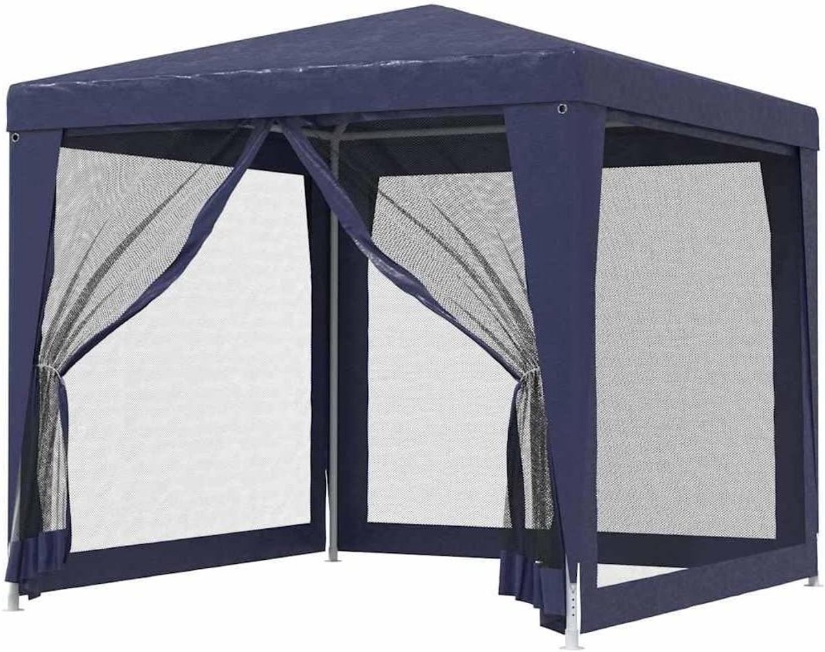 Robuuste Feesttent - Waterdicht Paviljoen - Tuinfeesten Organiseren - Stabiel IJzeren Frame - 25 x 25 m - Blauw