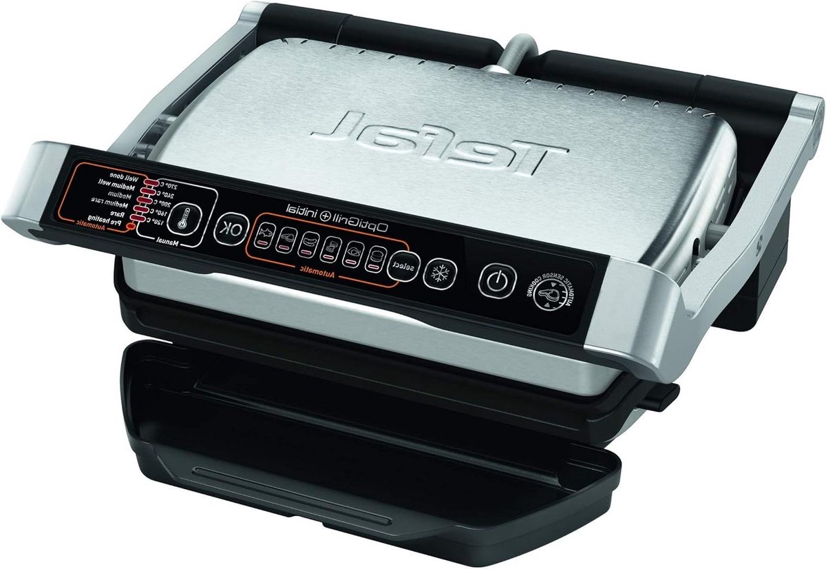 Tefal vleesgrill 2000w 600cm² zwart/roestvrij staal gc706d12