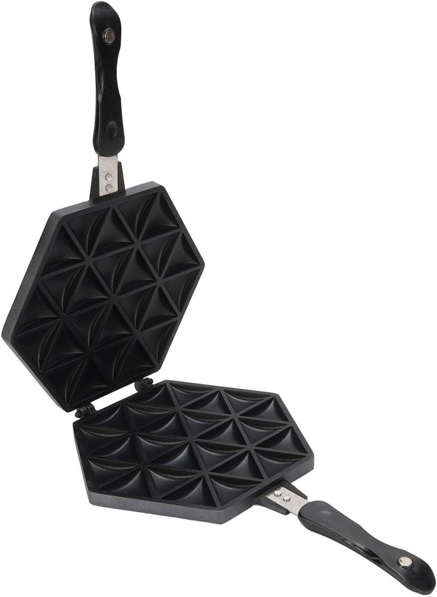 Samosa Bakpan - Snack Maker - Thuis Bakken - Antiaanbaklaag - 26x44cm - Zilverkleurig