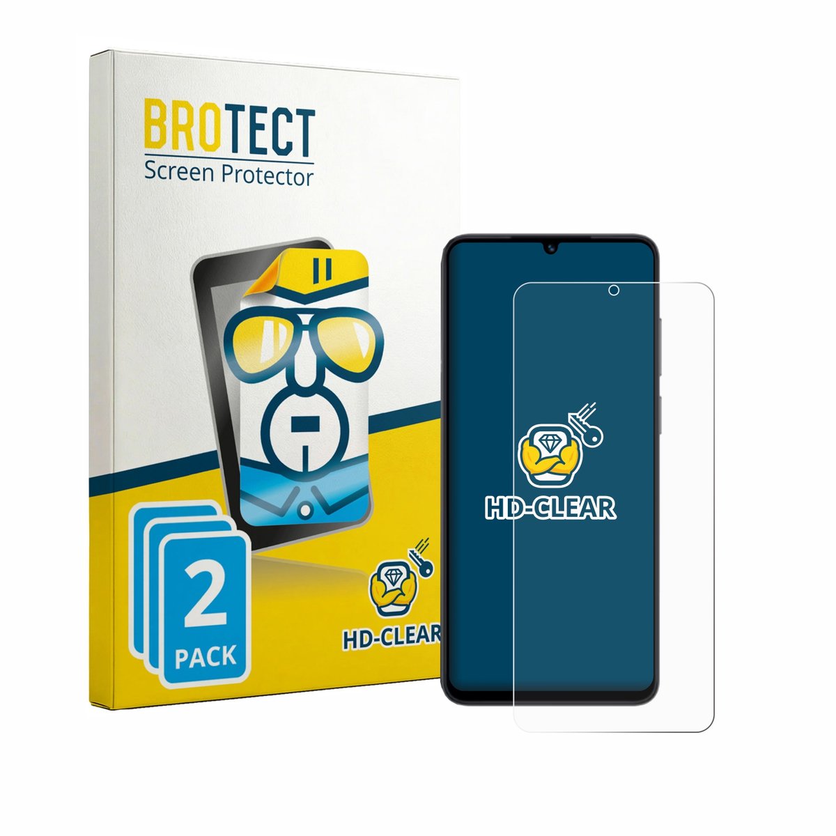 BROTECT - Screenprotector voor Honor X5d Plus - Folie Beschermfolie transparant 2 Stuks