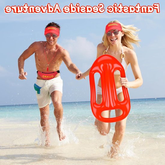 5-delige Lifeguard Fancy Dress Set voor Halloween met Hoed, Heuptas, Fluit en Zonnebril voor Zwembadfeestjes — afbeelding 4