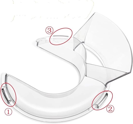 Mixer Spatscherm - Keukenaccessoire - Beslag Vangen - Doorzichtige Kunststof - 10x10x10 cm - Transparant — afbeelding 3