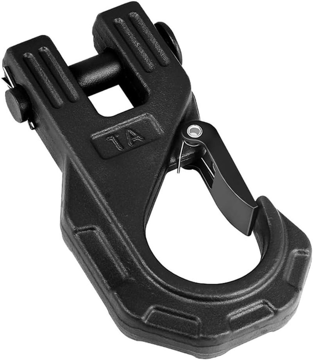 Windenhaak Heavy Duty - Sleephaak Lier - Offroad Avonturen - 20 Ton Breeksterkte - 3/8 Inch - Zwart