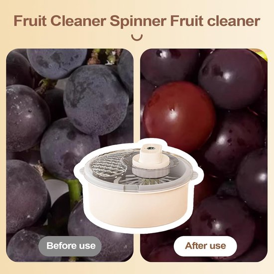 Sla Centrifuge - Fruitwasser Spinner - Keuken Voorbereiding - Intelligent Geïntegreerd Ontwerp - ca. 30 x 20 cm - Elektrisch — afbeelding 3