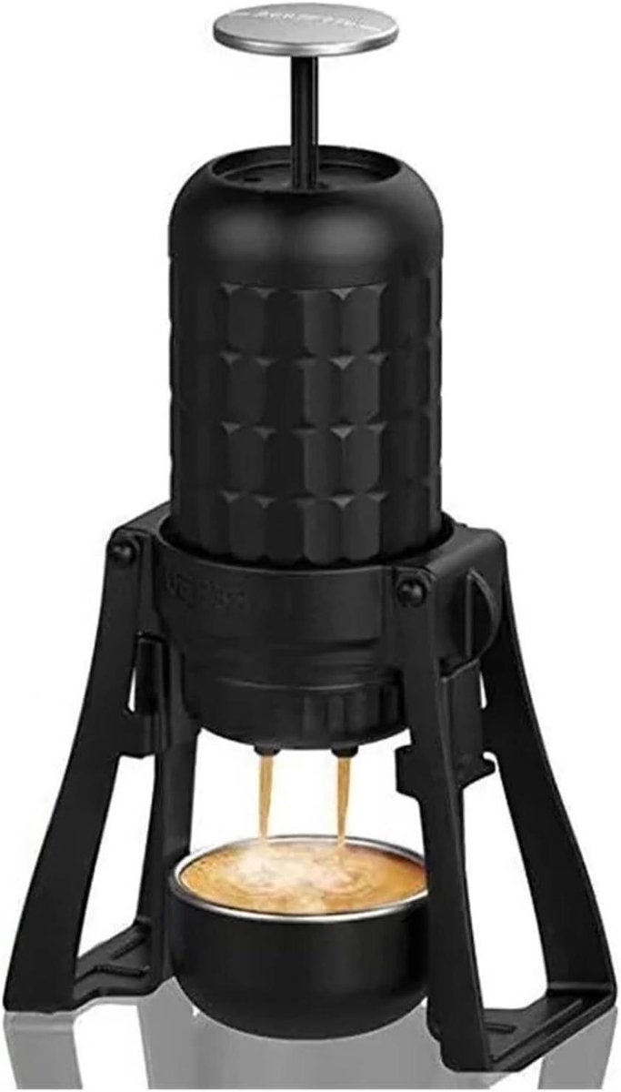 Draagbaar Koffiezetapparaat - Handpers Espressomachine - Koffie Zetten Buiten - 15-20 Bar Druk - 100 ml Capaciteit - Zwart