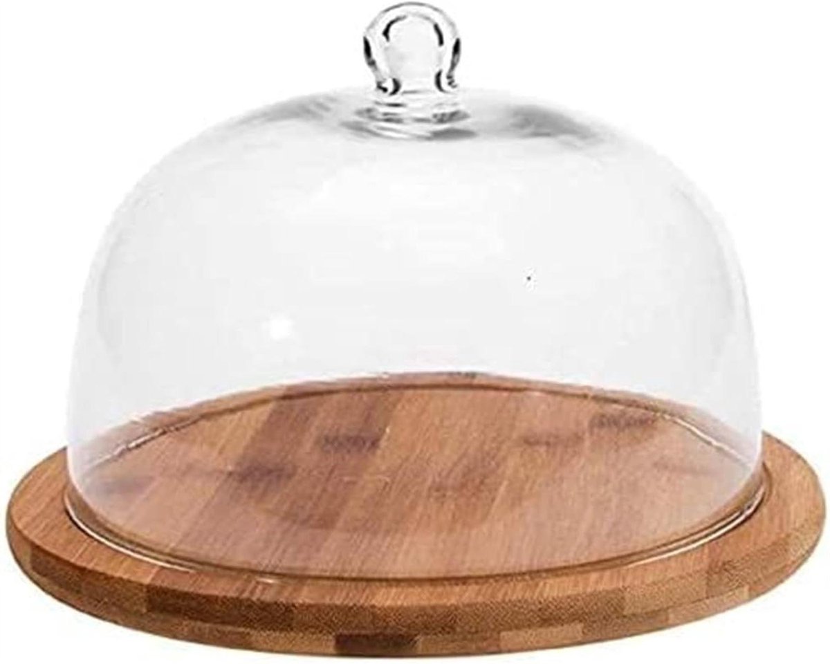Taart Dome Set - Dessert Deksel - Eten Presenteren - Stabiele Structuur - 8 inch - Transparant