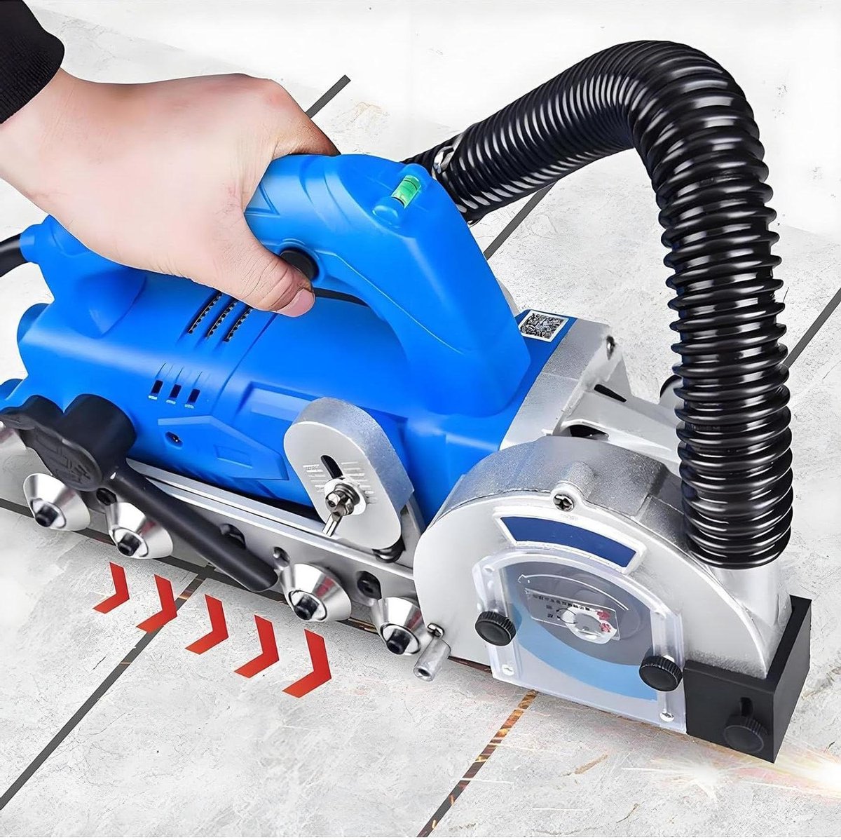 Elektrische voegenreiniger - Tegelvoegmachine Vloerreiniger - Voegen Schoonmaken - Automatisch Stofzuigen - 100 mm - Blauw