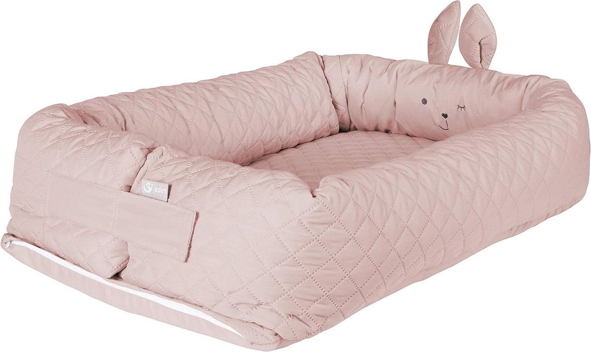 Baby Lounge - Cuddly Nest Babynestje - Veilig Rusten - Verhoogde Rand - 50 x 85 cm - Roze