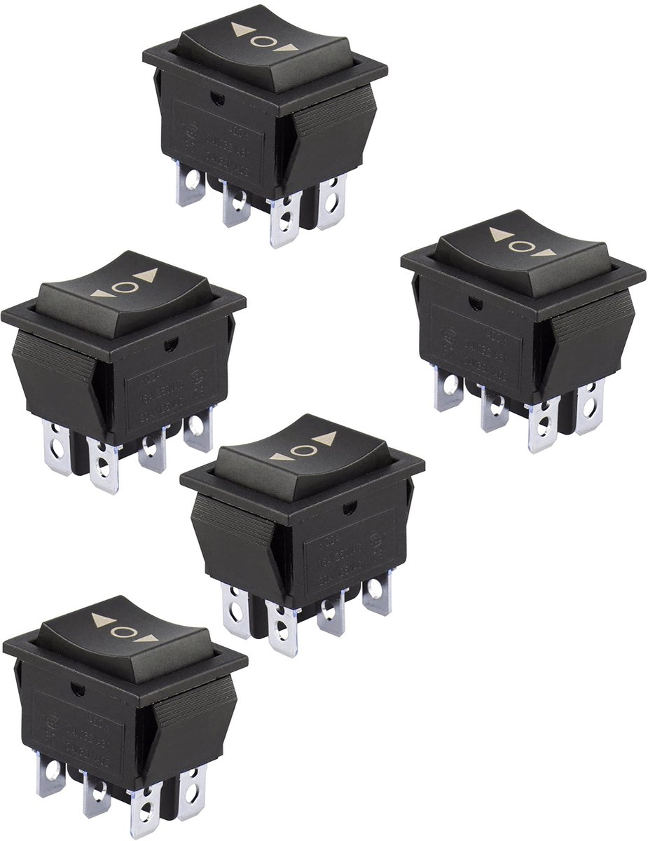 Dailygoody - Rocker Switch - Tuimelschakelaar - Eenvoudige installatie - Reset functie - 6 Pin - Geschikt voor auto motorfiets boot huishoudelijk