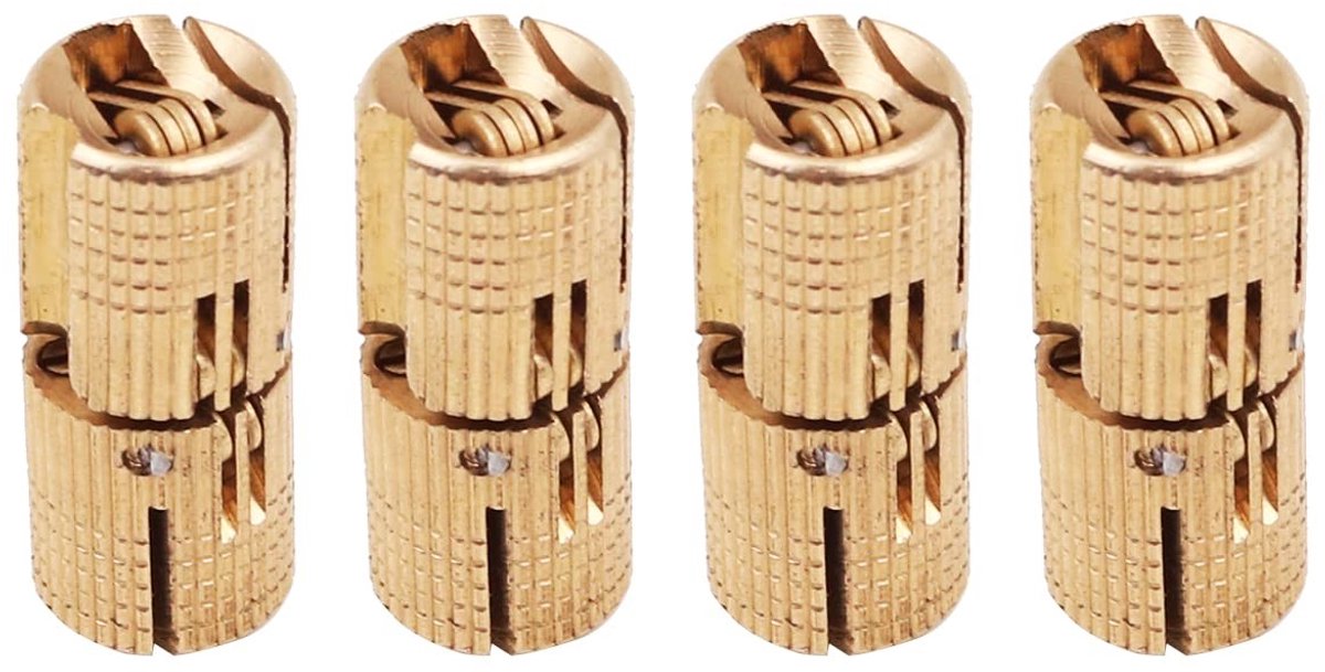 Dailygoody - Messing Vat Scharnieren - Verborgen Scharnieren - Compact en lichtgewicht - Goud 12mm - Geschikt voor ambachten - Ideaal voor meubel