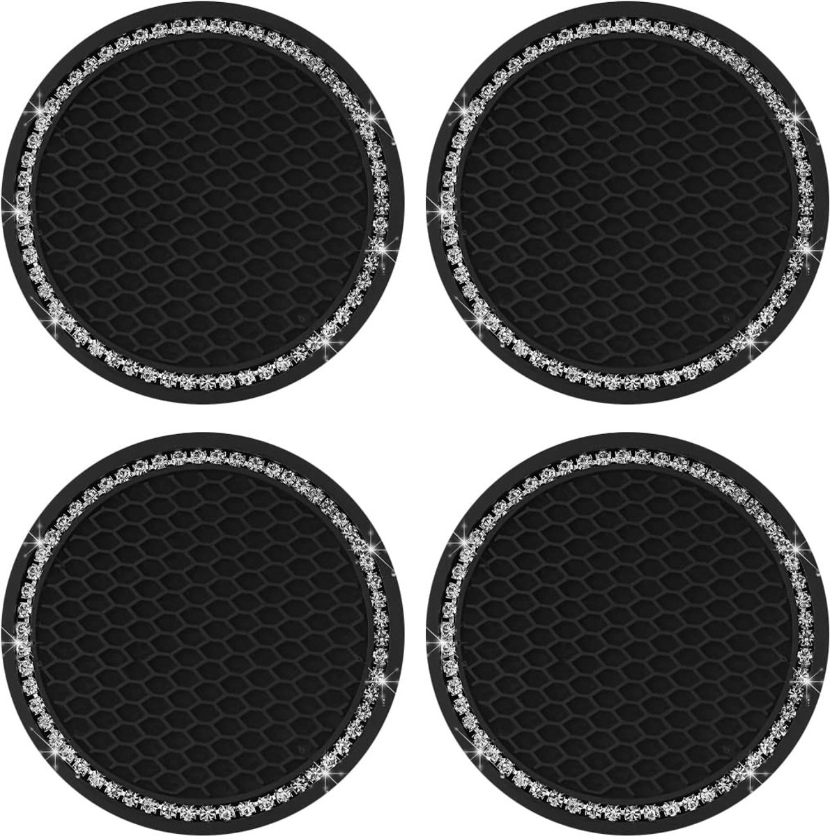 Dailygoody - Universele Bekerhouder - Antislip Onderzetter - 7 cm - Silicone - Auto Accessoires - Wit - Geschikt voor Auto's