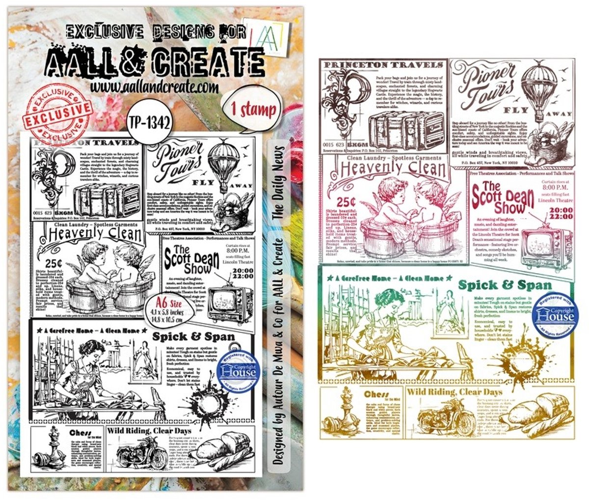 Aall & Create clearstamp A6 - The daily news