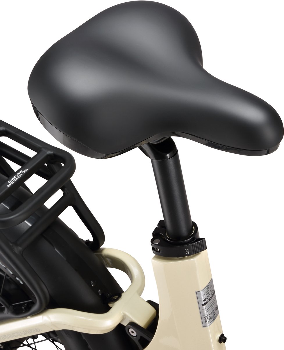 TTGO F7 Elektrische Fiets - 250W Motor - 48V15Ah Accu - 20 Inch Banden Vouwfiets - Max Snelheid 25km/u - Max Bereik 100-120 km - Shimano 7 Versnellingen - Beige thumbnail 4