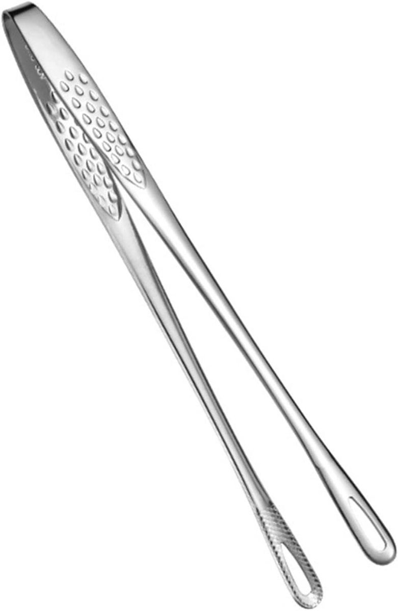 Kooktang RVS - Voedseltang Pincet - Barbecue Keuken - Extra Lange Handgreep - 28 cm - Zilver