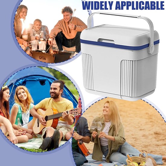 Camping Koelbox - Isolatiebox Picknick - Buitenavonturen - 48 Uur Koel - 10 Liter - Wit van Camping — afbeelding 3