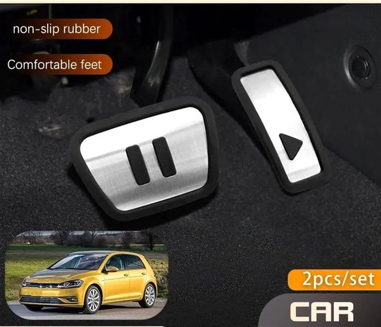 Pedaalkappen Auto - Gas Rem - Rijveiligheid Verhogen - Antislip Oppervlak - N.v.t. - Zwart Zilver — afbeelding 3