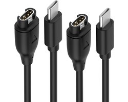 2 Pak Smart Watch Charger geschikt voor Garmin Horloge Approach Descent Exip Fēnix Forerunner Instinct Quatix Tactix Venu Vívoactive Vívomove D2 3.3ft USB C Oplaadkabel Snoer geschikt voor Garmin Smartwatch