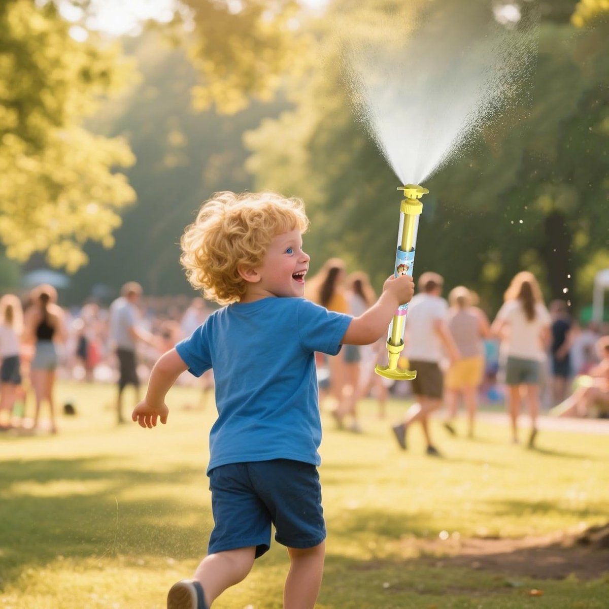 Waterspuit Voor Kinderen - Waterkanon Speelgoed - Zomer Pret - Verreikende Hogedruk - 44 cm - Geel – foto 3