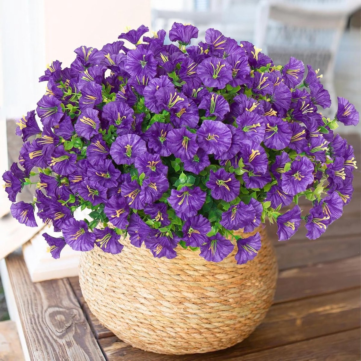 10 Bundels Kunstbloemen Ochtendglorie UV-bestendig voor Buiten en Binnen Decoratie