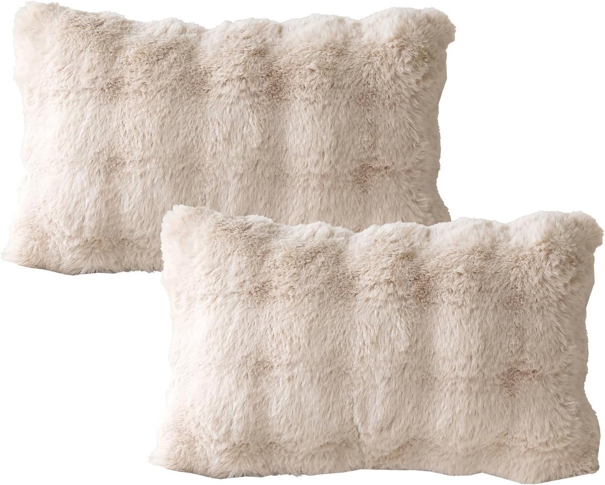 Moderne Kussenhoezen in Khaki, 30 x 50 cm, Decoratieve Kussens voor Slaapkamer en Woonkamer, Set van 2, Ideaal voor Interieurstyling en Comfort