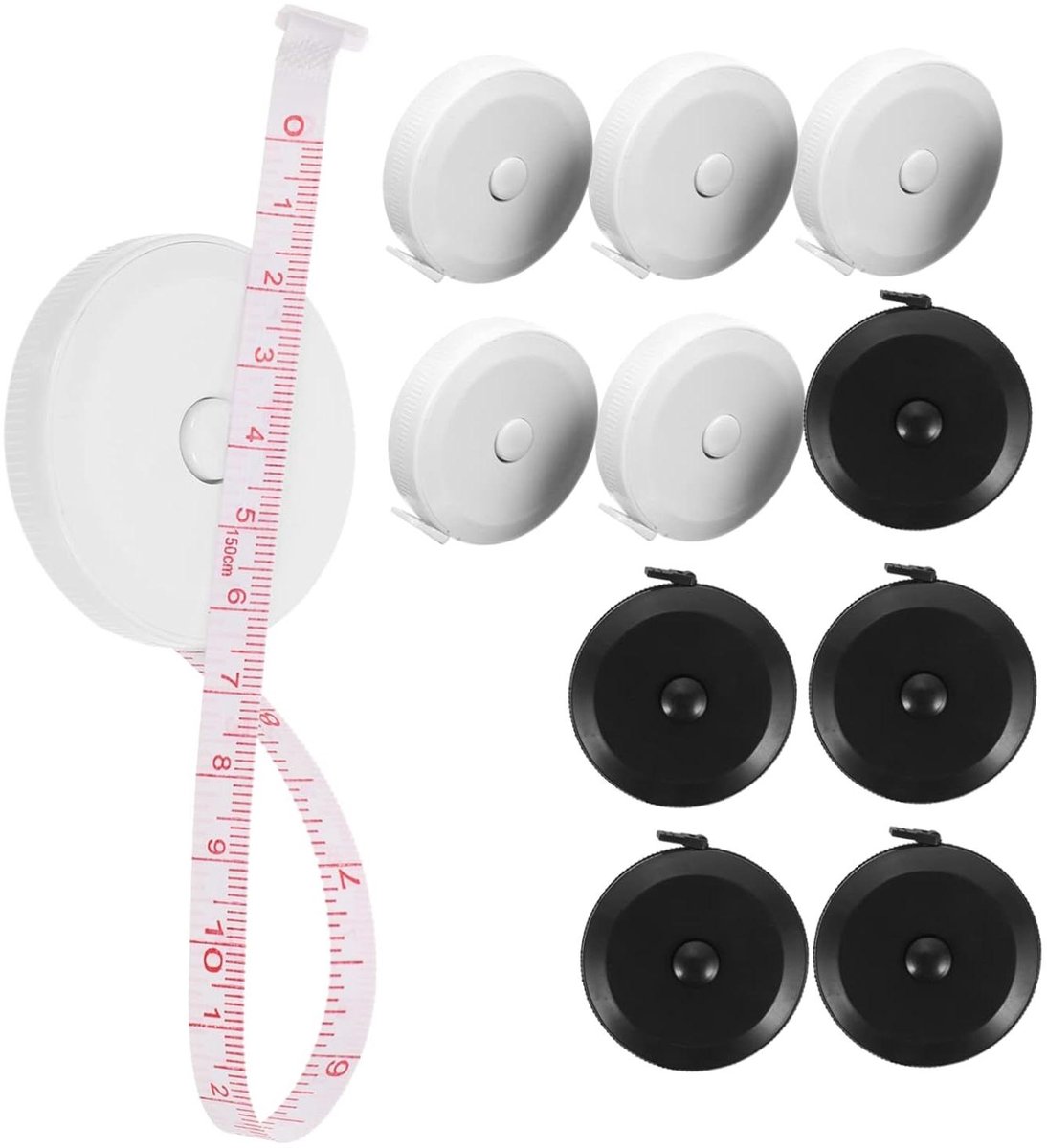 Mini Rolmeter Set - Meetlint Lichaam - Kleding Maken - Dubbelzijdig - 150 cm - Diverse kleuren