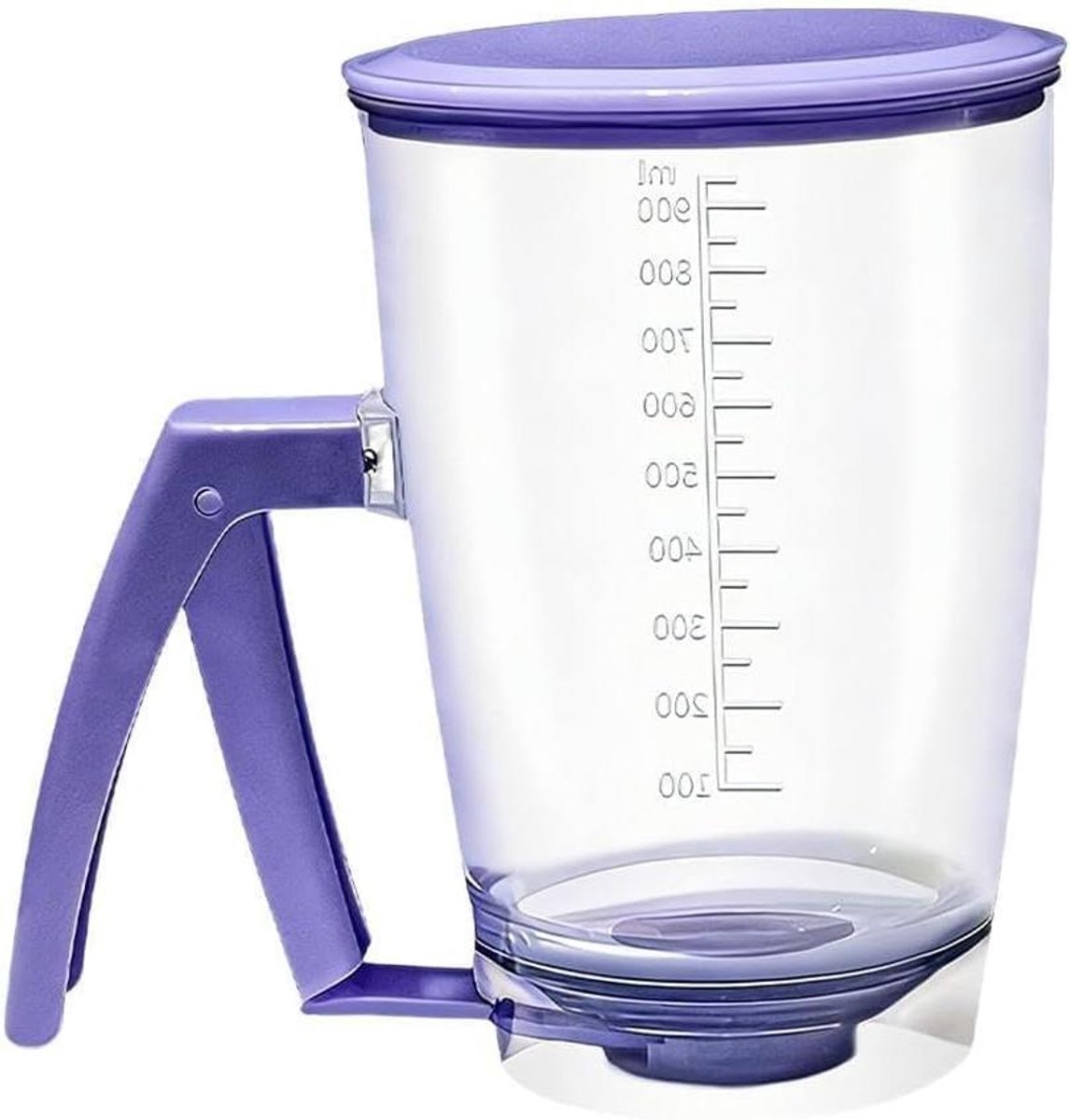 Pannenkoekbeslag Dispenser - Beslag Gietfles - Nauwkeurig Bakken - Scheidbaar Ontwerp - 900 ml - Transparant