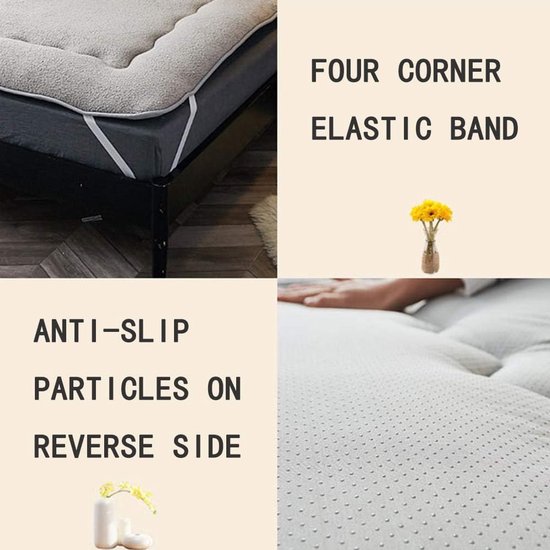 Japanse Futon Matras - Vloermat Tatami - Comfortabel Slapen - Ergonomisch Ontwerp - 135x200cm - Camel — afbeelding 4