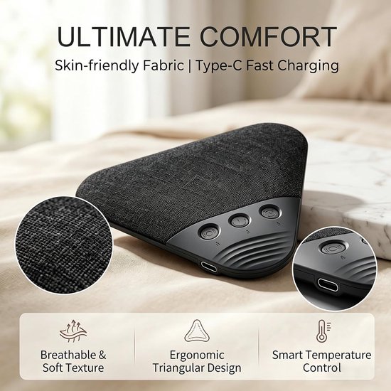 Kussenluidspreker Bluetooth - Slaaphoofdtelefoon Draadloos - Ontspannen Slapen - Persoonlijke Geluidsoase - 120 g - Zwart — afbeelding 5