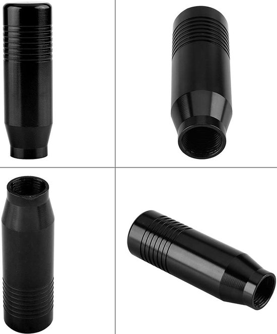 Versnellingspookknop Aluminium - Schakelknop Pook - Auto Interieur Upgraden - Universele Pasvorm - 85 mm Hoogte - Zwart — afbeelding 4