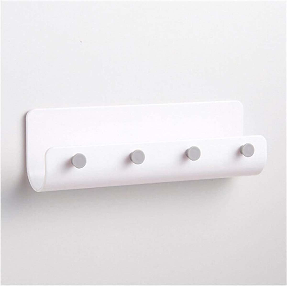 Sleutelhouder Muur - Hanger Haak - Huis Organiseren - Moderne Woondecoratie - 21.5 cm - Wit