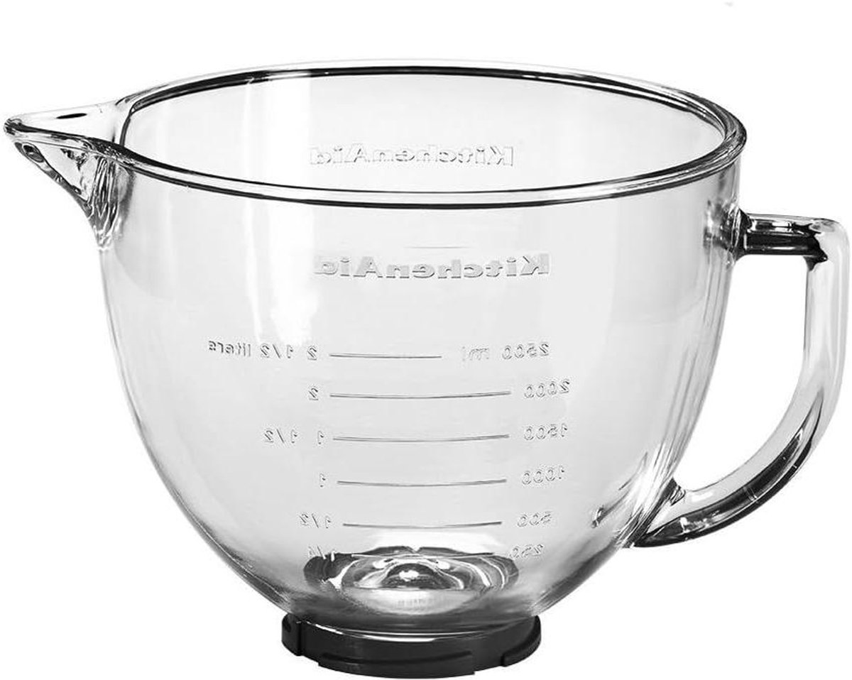 Glazen Mengkom - Mixerkom Keukenmachine - Bakken en Mixen - Hittebestendig Glas - 48 Liter - Transparant