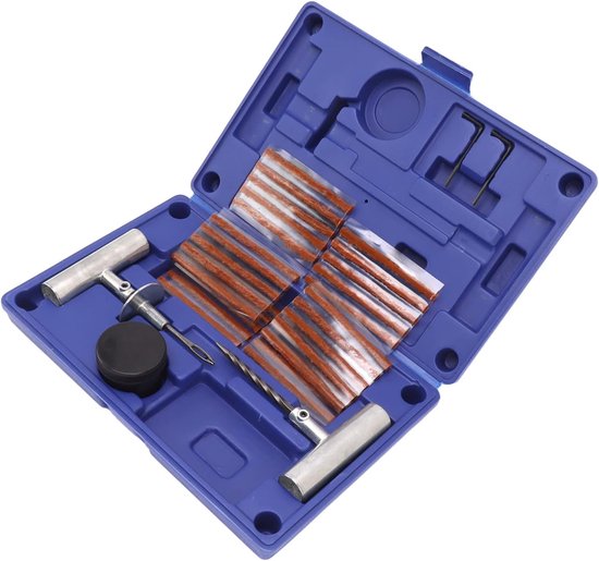 Bandenreparatiekit - Noodgereedschap - Onderweg repareren - T-handvat ontwerp - 35 onderdelen - Grijs — afbeelding 5