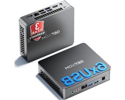 Mini Desktop Computer - Compacte PC - Thuis en kantoor - Stille Intelligente Koeling - 4K Display - Zwart