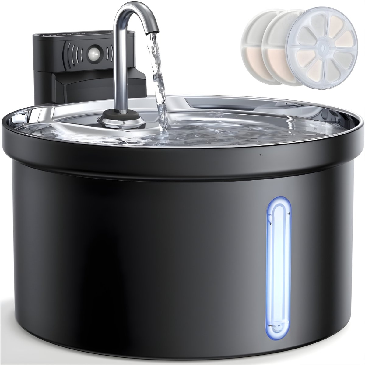 AHD® Drinkfontein Kat - Drinkfontein - Automatische Voerbak Kat - Drinkfontein Hond - Zwart - 26cm x 22cm x 35cm