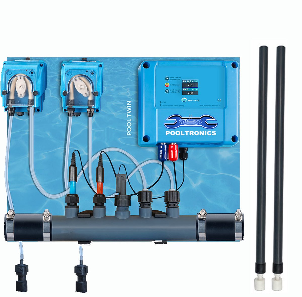Pooltronics Automatisch Chloor en pH Dosering Systeem - Zwembad Waterbehandeling