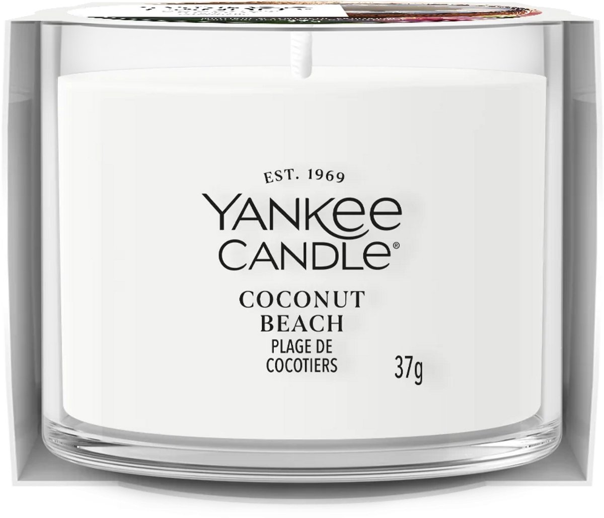 Yankee Candle Filled Votive - Coconut Beach - 10 branduren - 1 stuk White