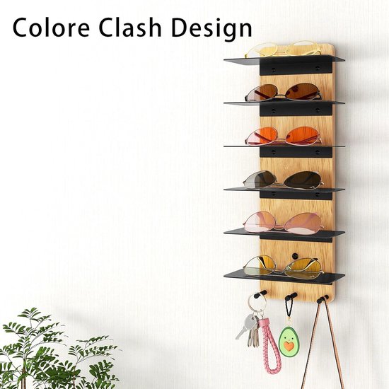 Zonnebril Opbergorganizer en Display Rack voor Wandmontage — afbeelding 3